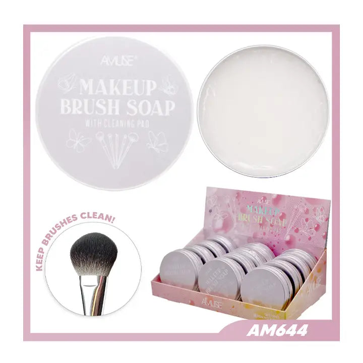 Makeup Brush Soap w/ Cleansing Pad