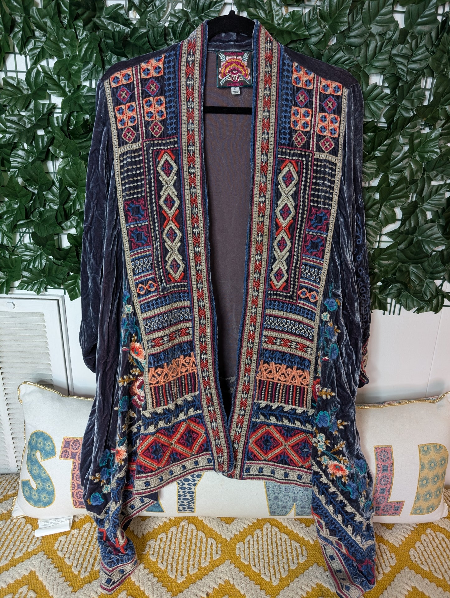 Johnny Was embroidery kimono retails over $350
