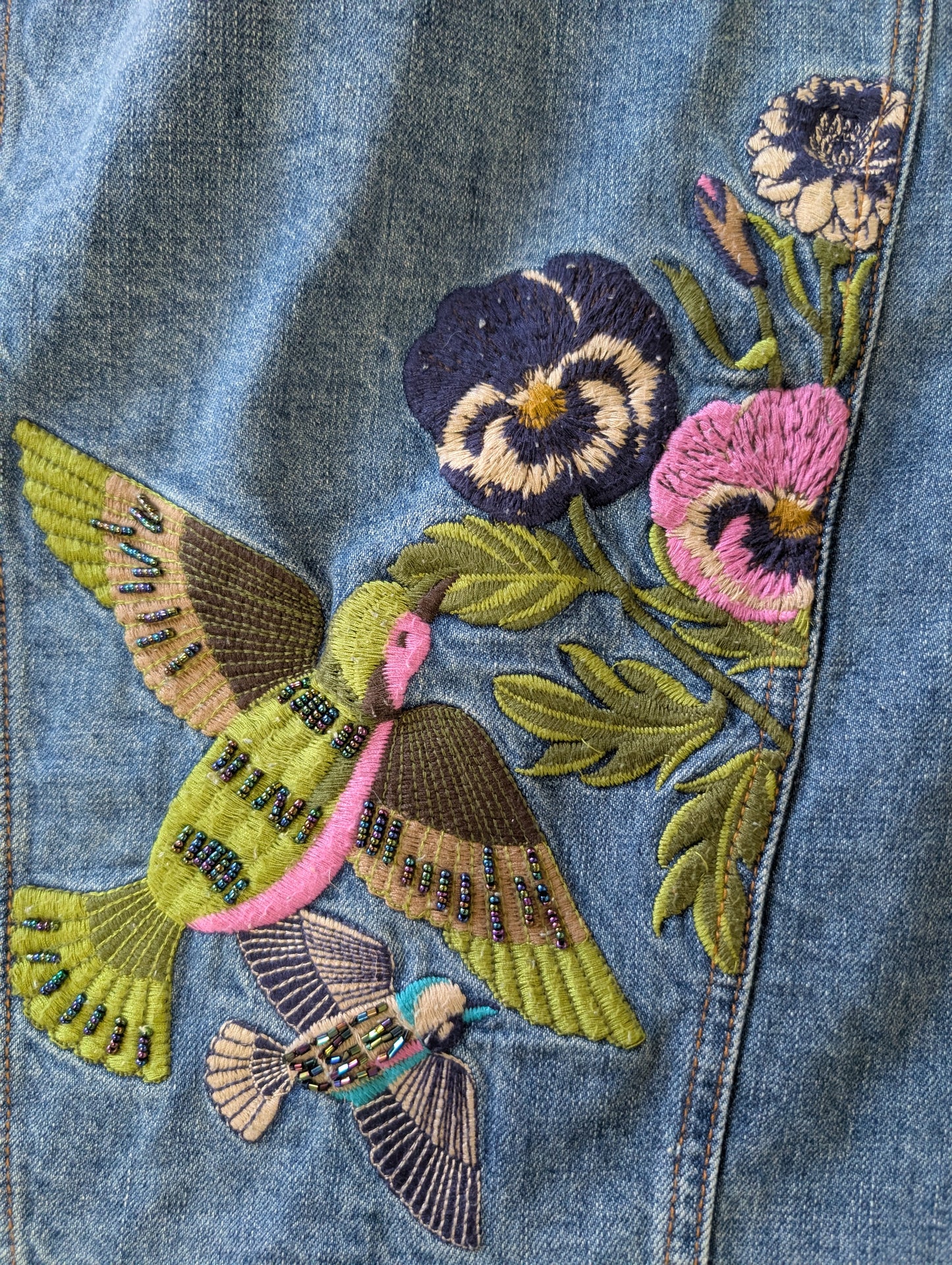 Size med Trulex Embroidered Denim Jacket normally $120