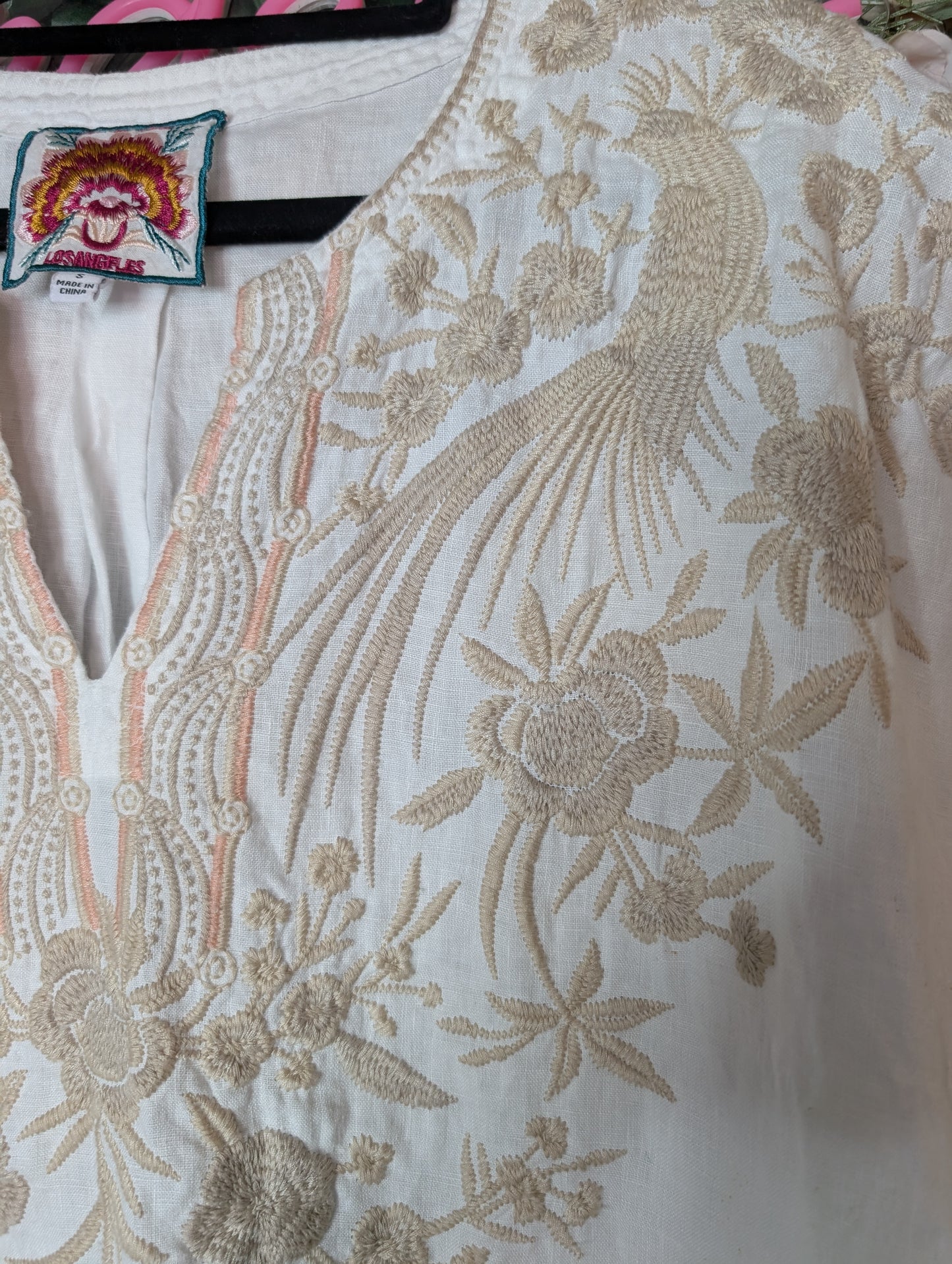 Johnny Was Embroidered Tunic Dress oversized Small/med