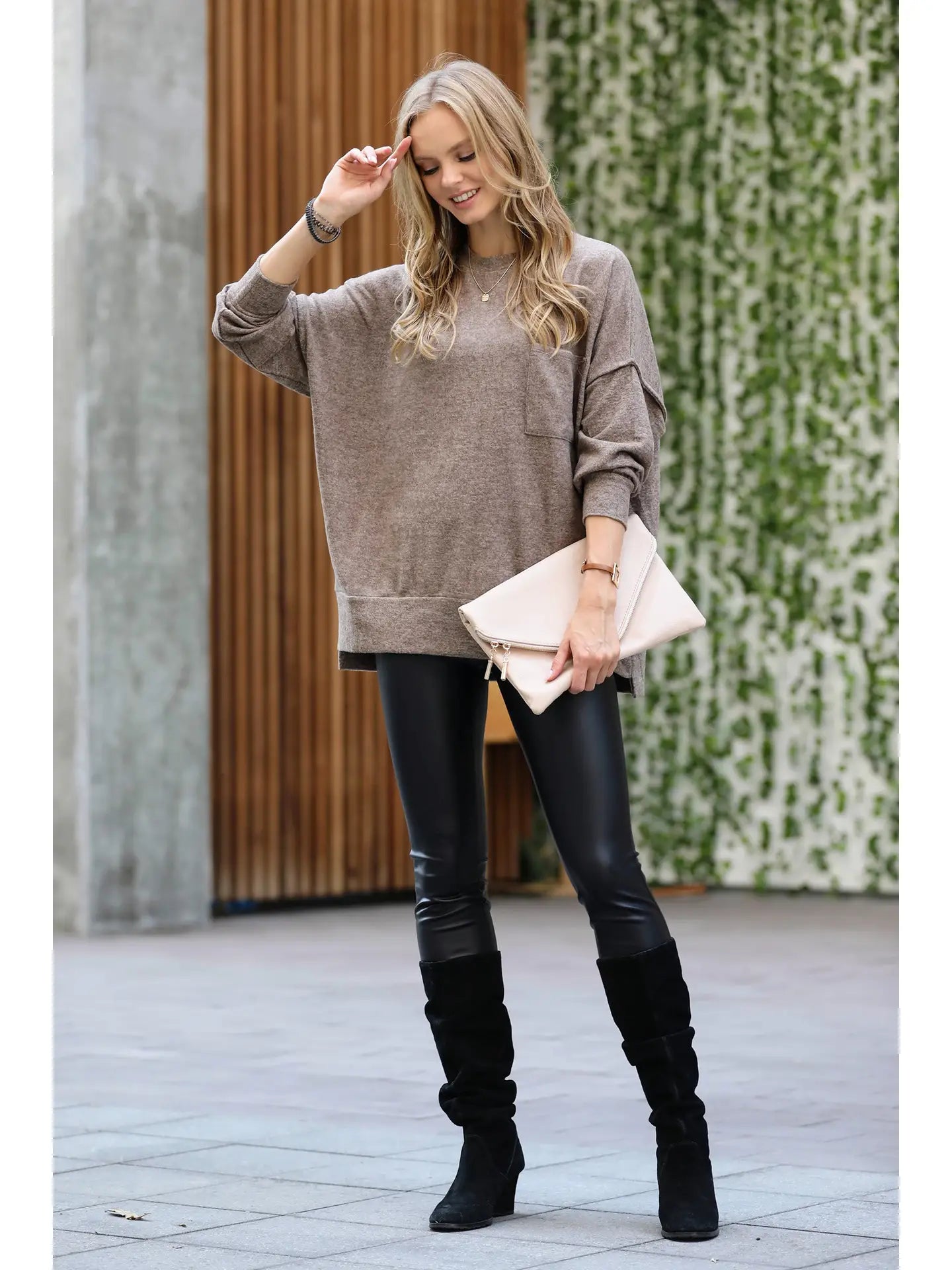 Chic and Comfy Mocha Sweater