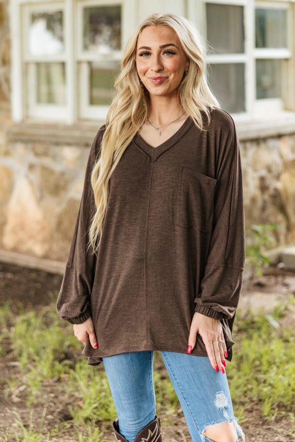 Mocha Comfort Pocket Tunic