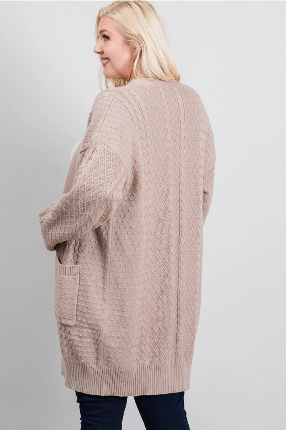 Light Mocha Plus Cardigan