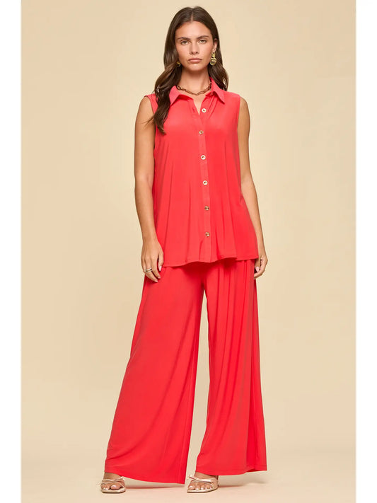Relaxed Resort Wear Set Red