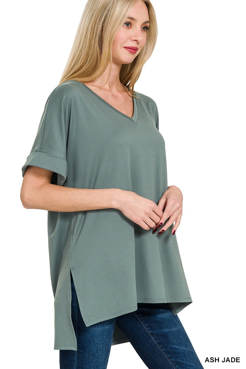 Ash Jade V Neck Top