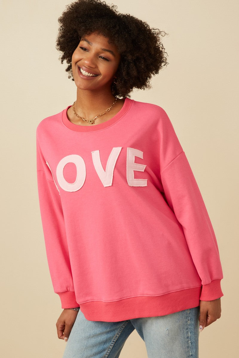 LOVE Patched Sweatshirt