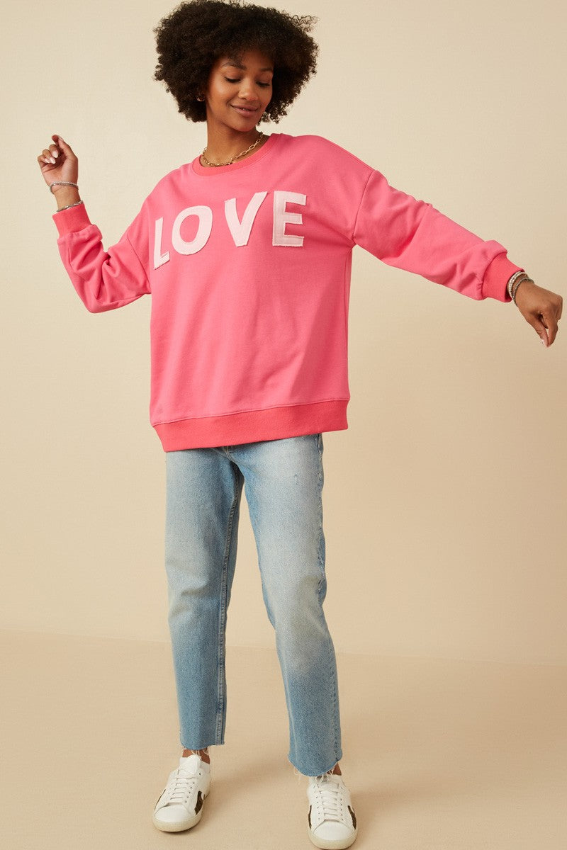LOVE Patched Sweatshirt