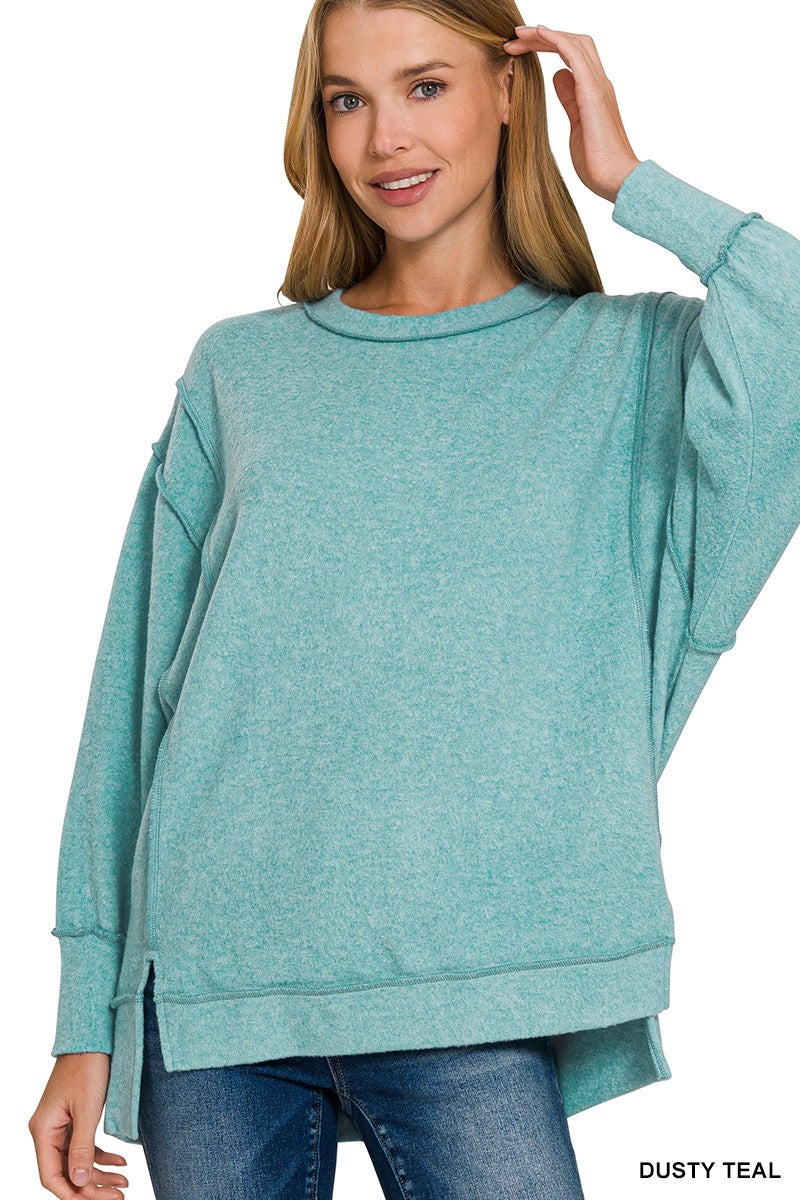 Cozy Sunday Sweater Dusty Teal