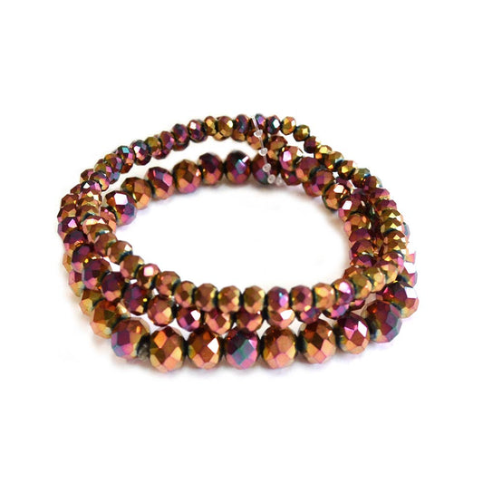 3 Pcs Set Stackable Multi Glass Beaded Stretch Bracelets