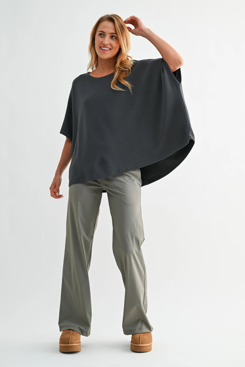 Laguna Boatneck Top Ash Grey