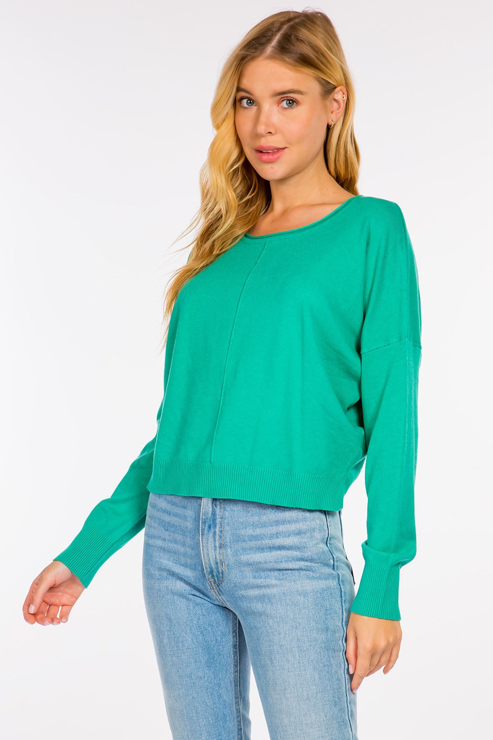 Autumn Stroll Sweater Emerald