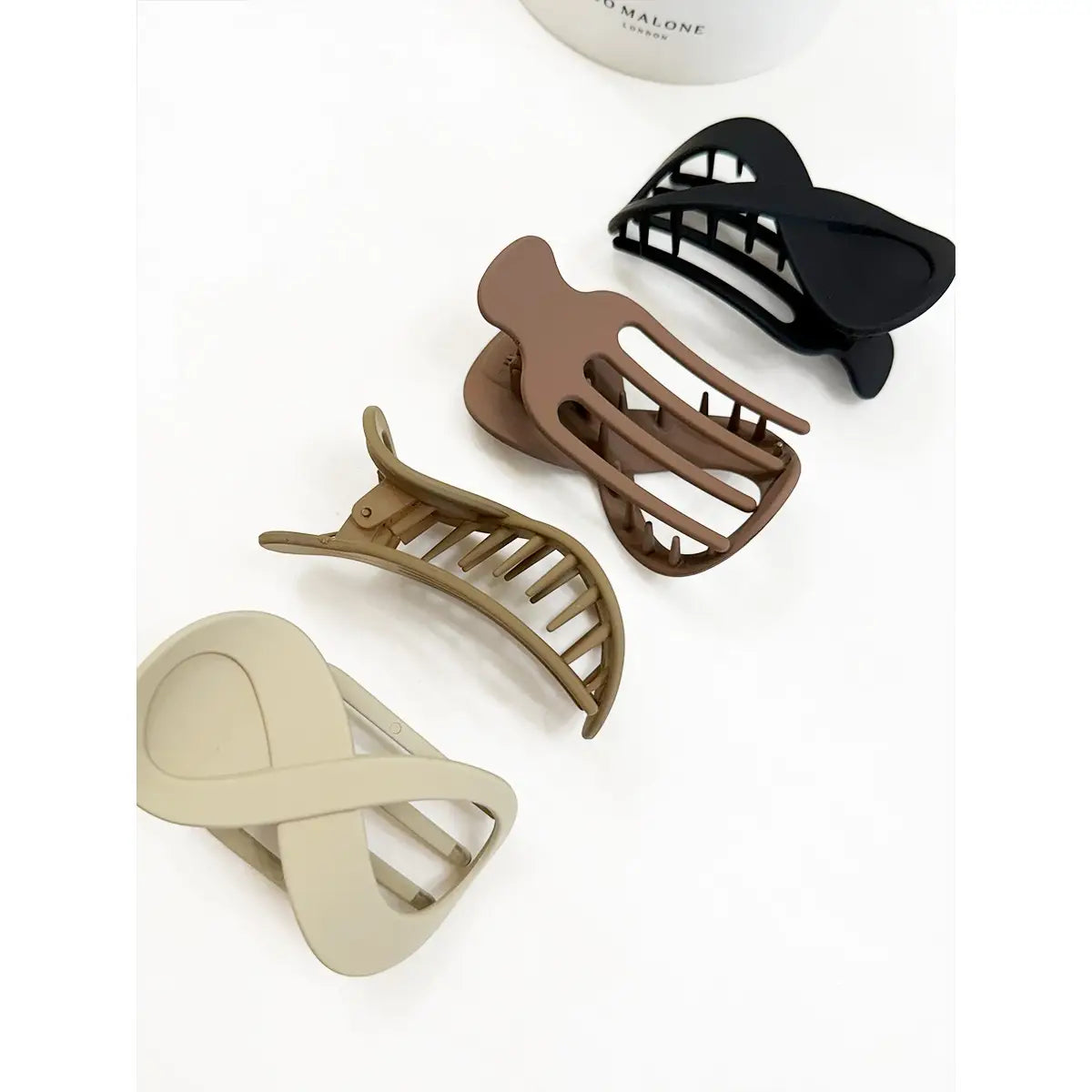 Infinity Symbol Matte Colors Flat Hair Claw Clips