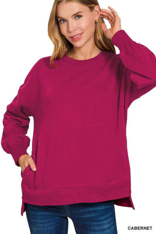 Classic Everyday Sweatshirt Cabernet