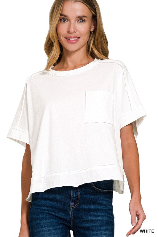 Exposed Seam Boxy Tee