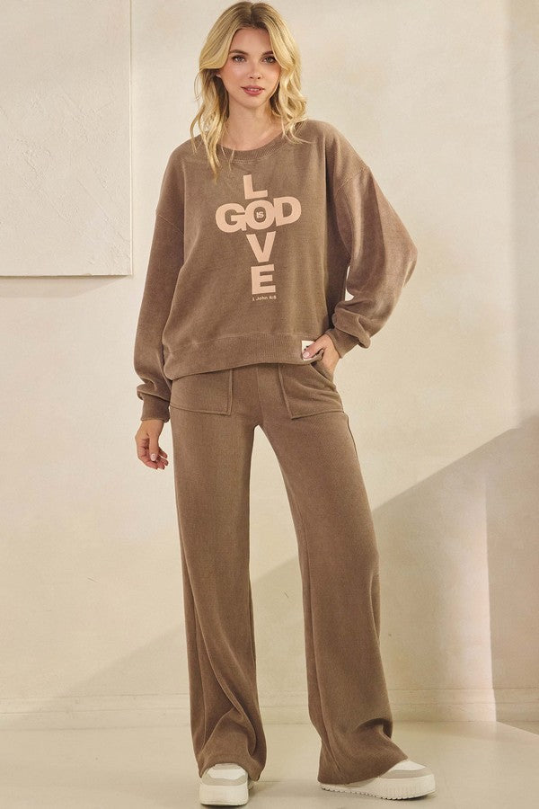 God Is Love Corduroy Sweatshirt
