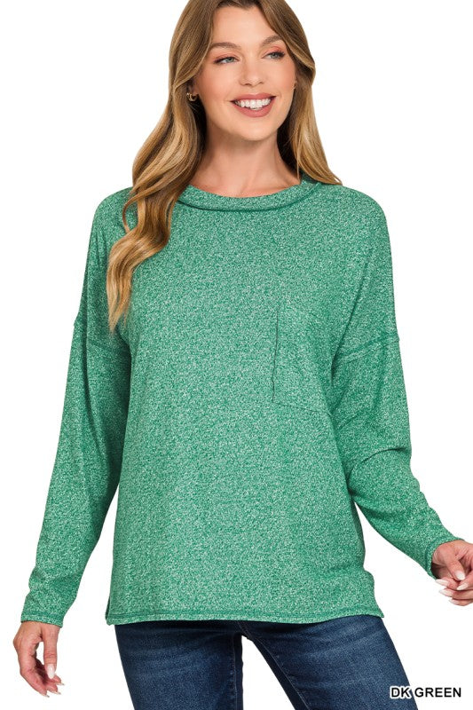 Riding around town top dk green