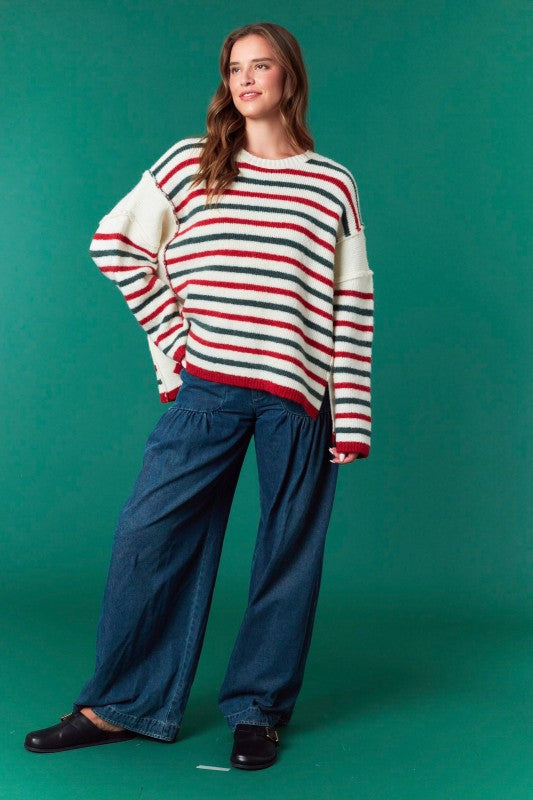 Santa Baby Striped Sweater