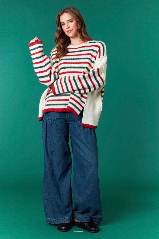 Santa Baby Striped Sweater