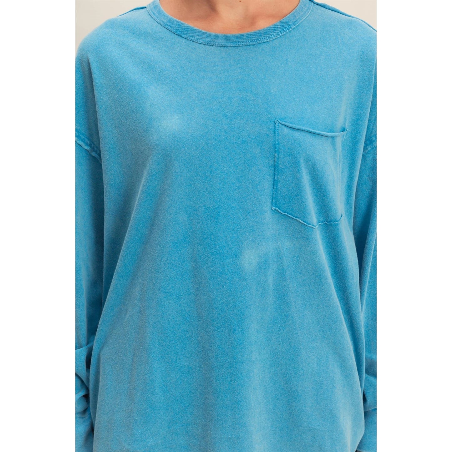 Speak Up Oversized Washed Pocket Tee