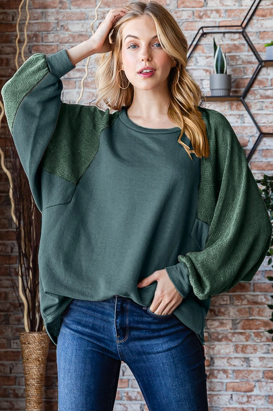 Olive Oversized Top