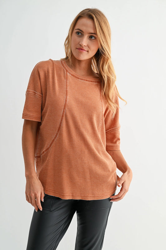 Everyday Comfort Top Burnt Amber
