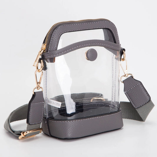 Grey Clear Stadium Bag