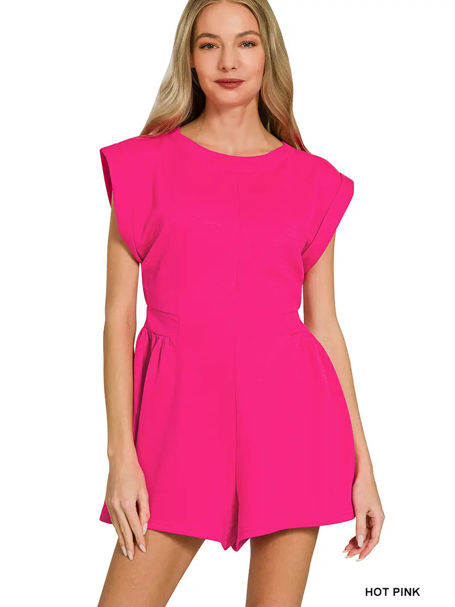 The Sunset Stroll Romper Pink