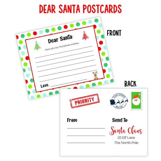 Dear Santa Postcards