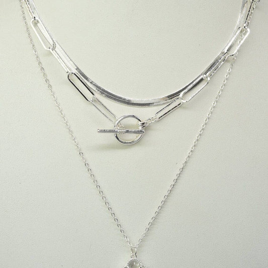 Jenn 3 Piece Crystal Clover Pendant Jewelry Set