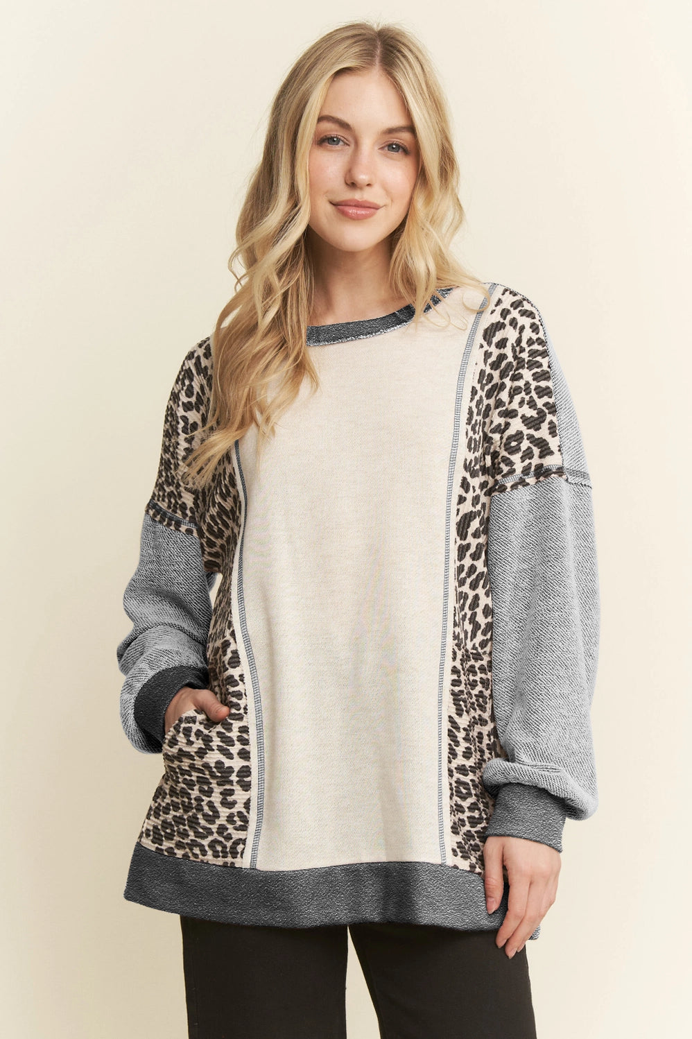 Weekend Wild Leopard Sweatshirt