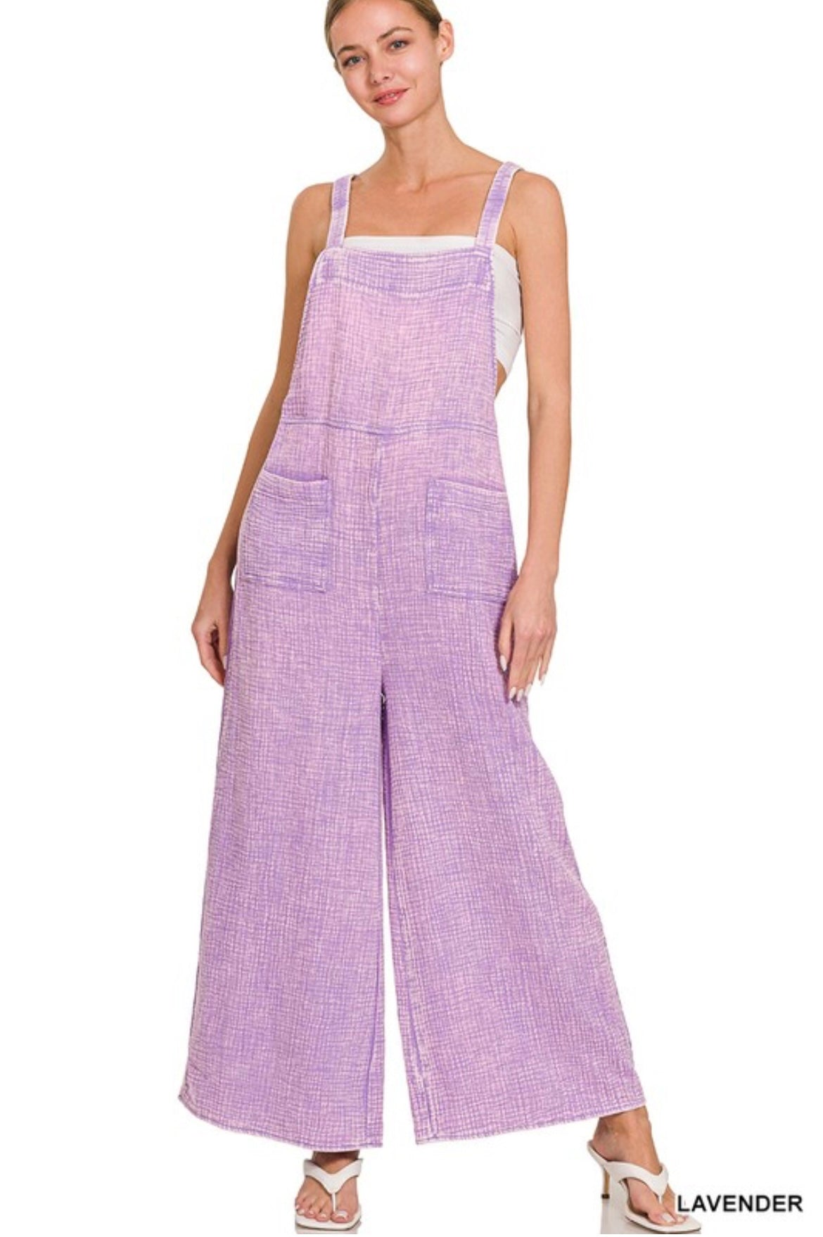 Lavender Washed Overalls