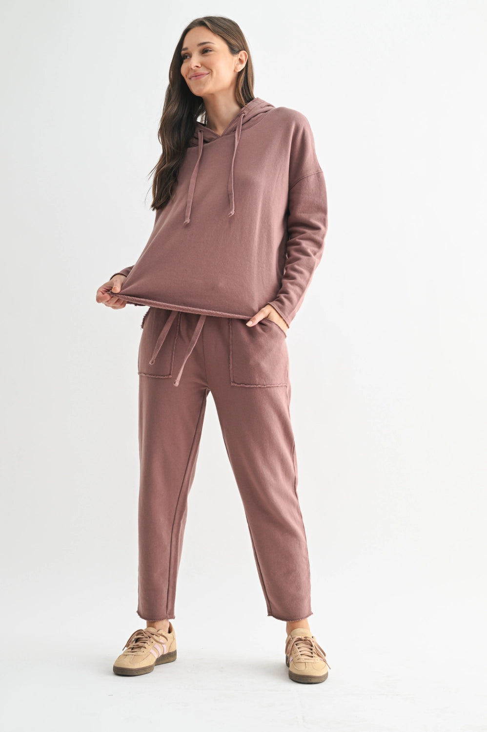 Malibu Essential Tapered Lounge Pants Rose Taupe