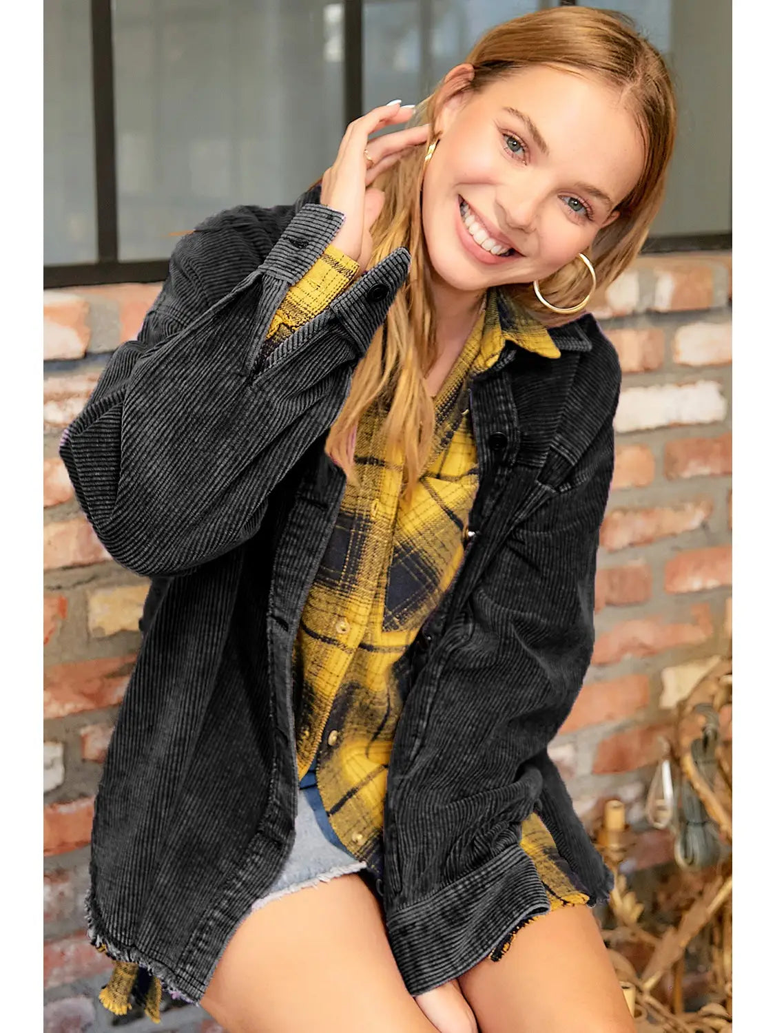 A Subtle Statement Corduroy Shacket