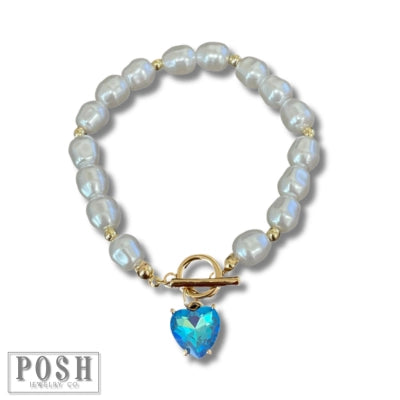 POSH Pearl Bracelet With Heart