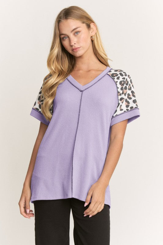 Sweet Spot Lavender Leopard Top