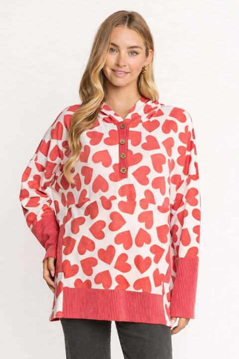 Sweetheart Henley Hoodie