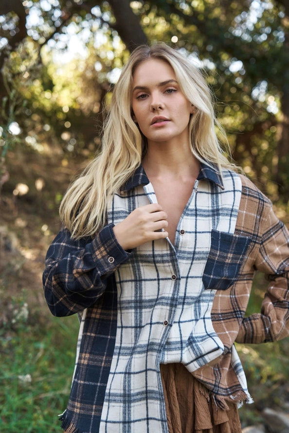 The Patchwork Plaid Shacket