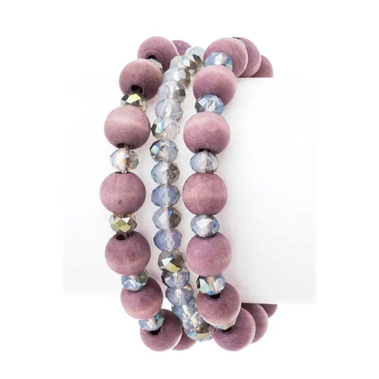 Mix Bead Stretch Bracelets Set