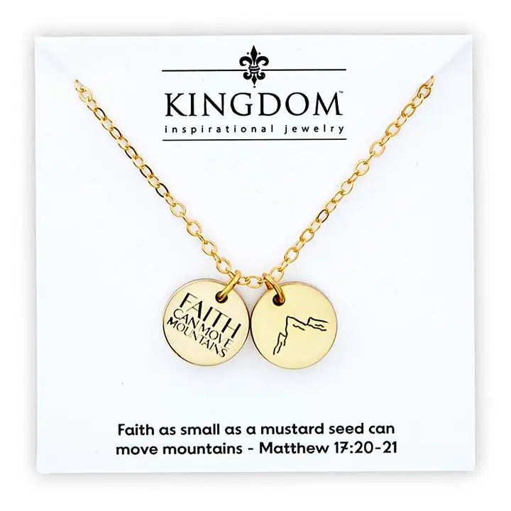 Double Coin Necklace - Mountain