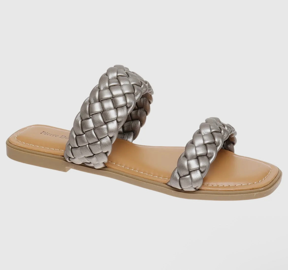 Pierre Dumas Pewter Slip Ons