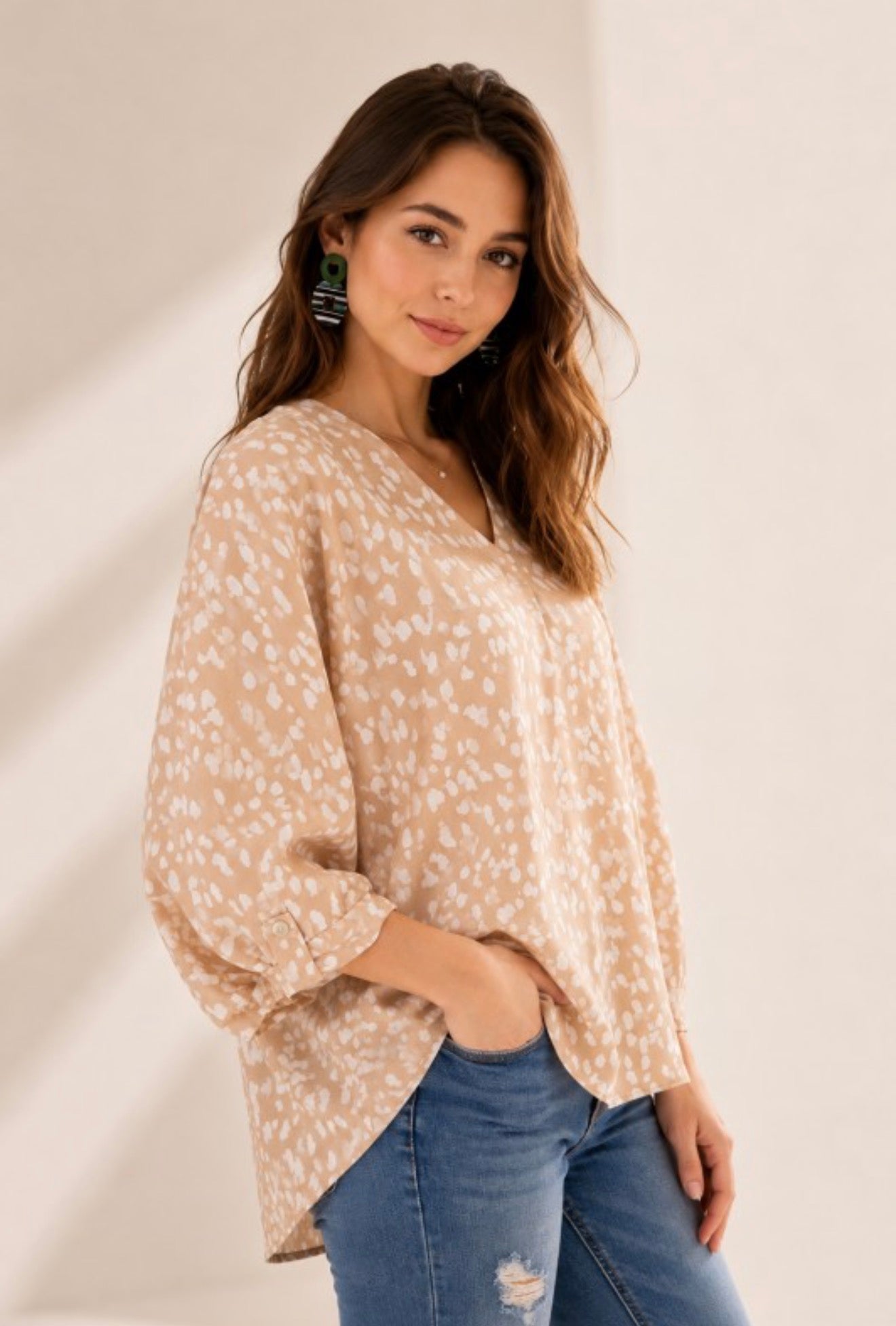 Christine Spotted Top
