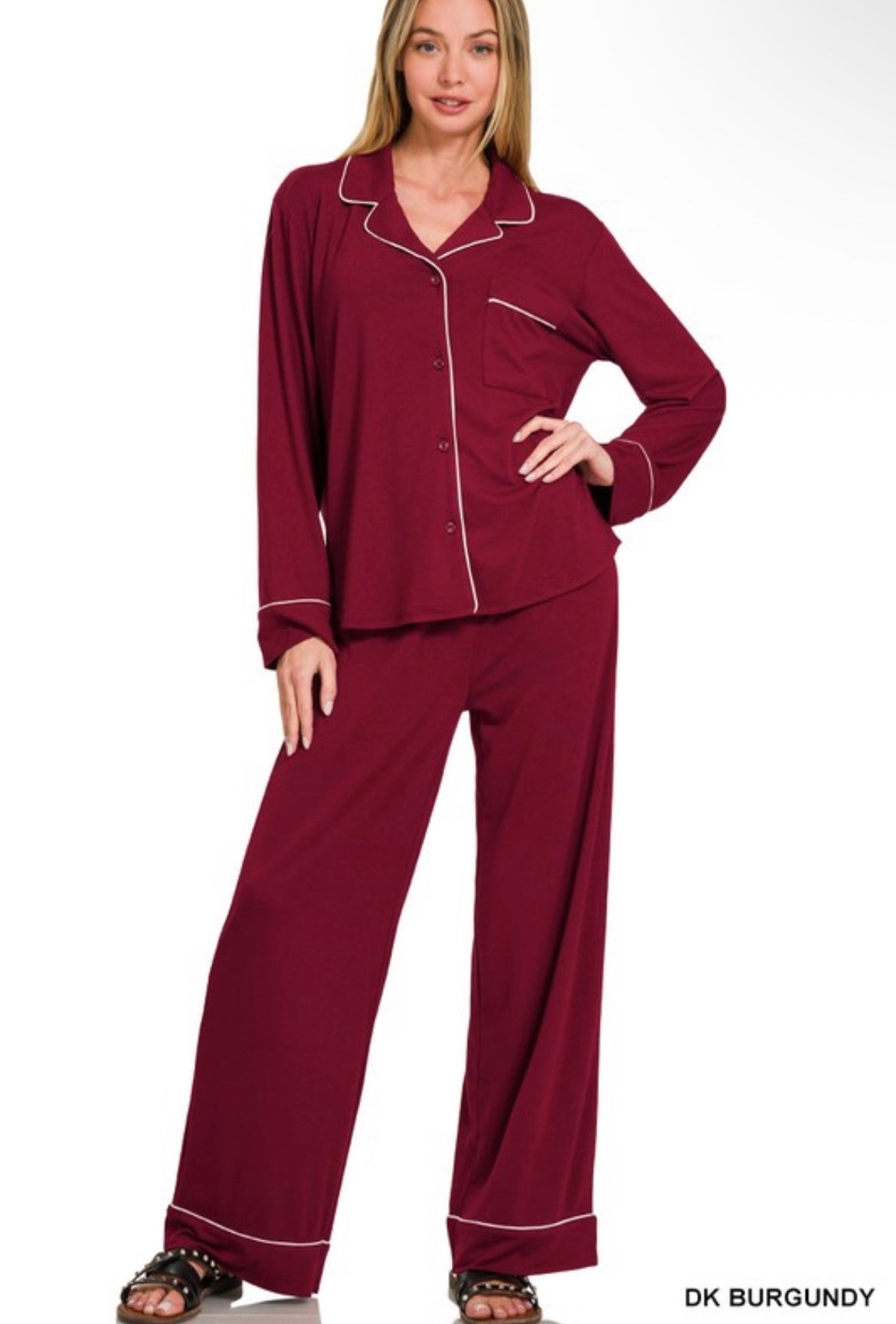Comfort Pajamas Dark Burgundy