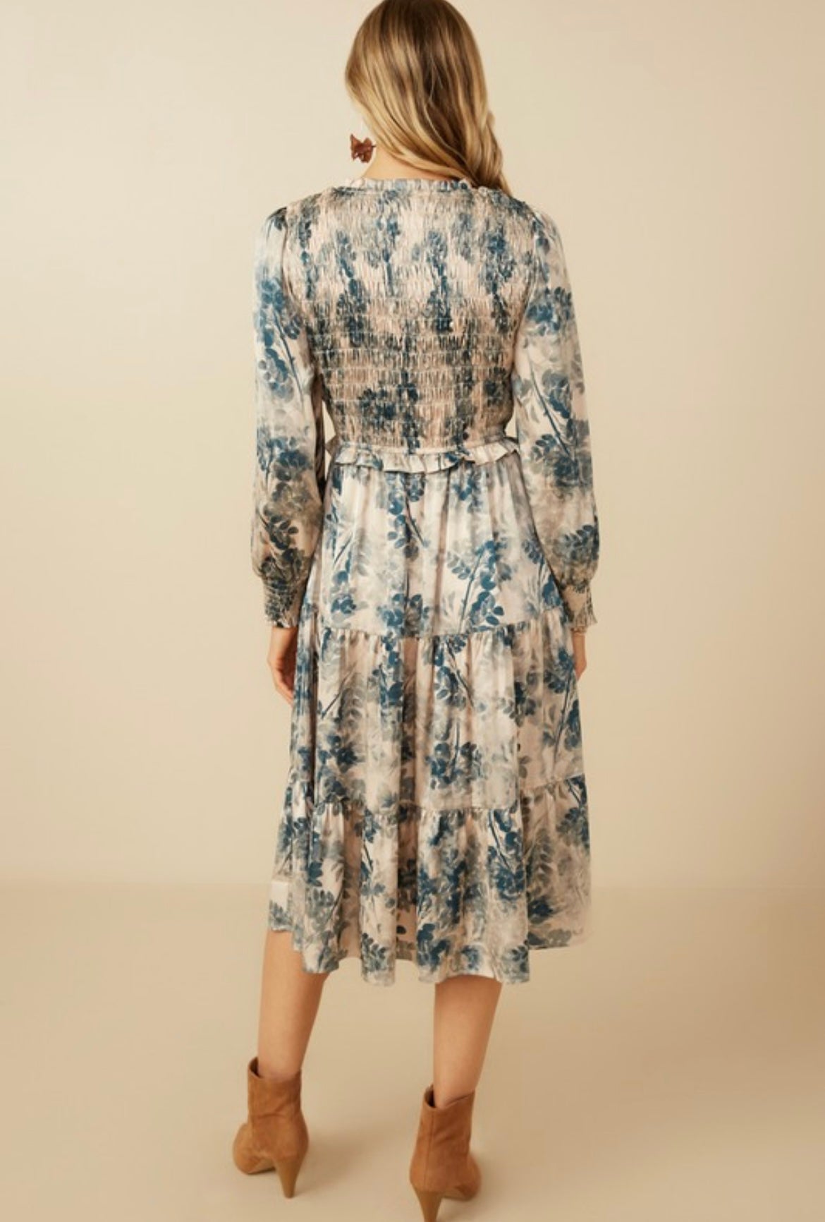 Soft Sky Floral Dress