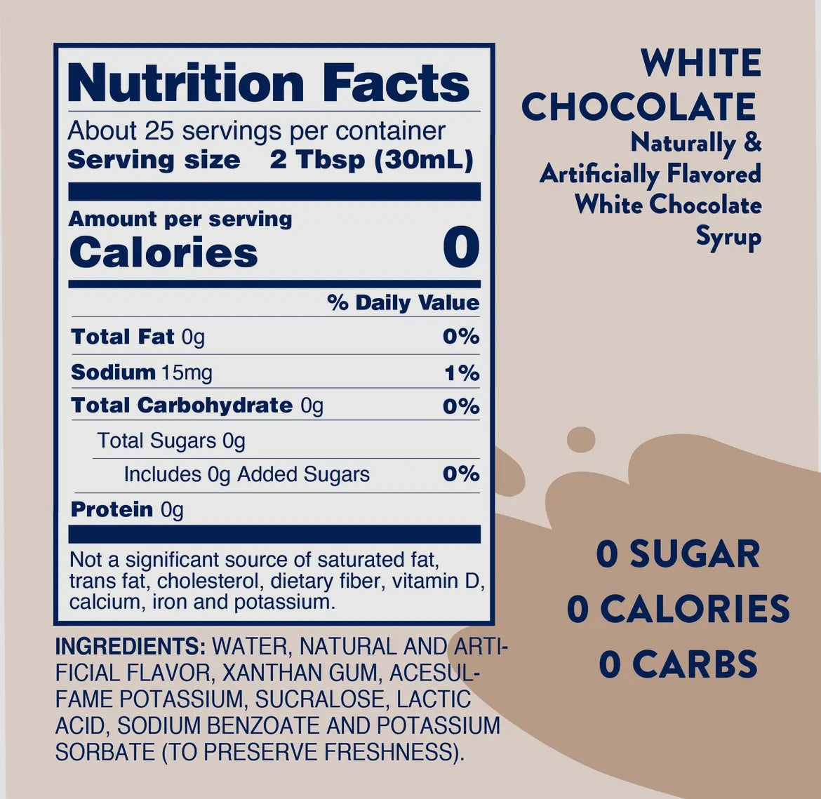 Sugar Free White Mocha