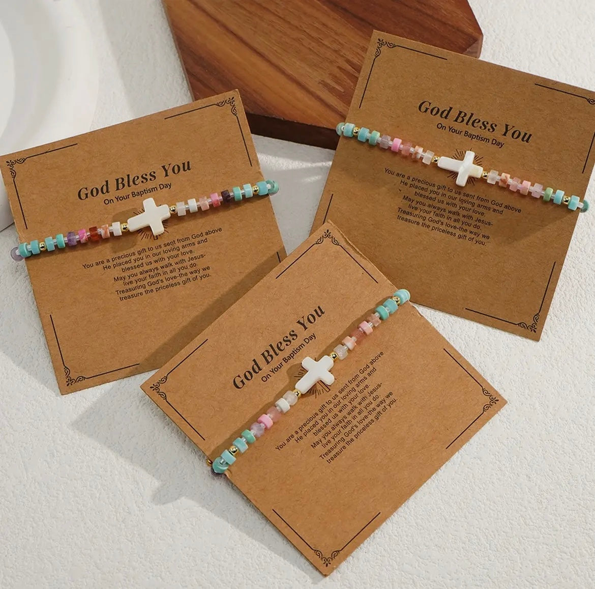 Sweet Iron Gallstone Cross Bracelet