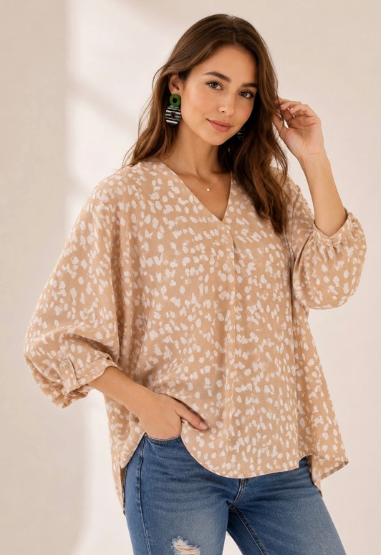 Christine Spotted Top