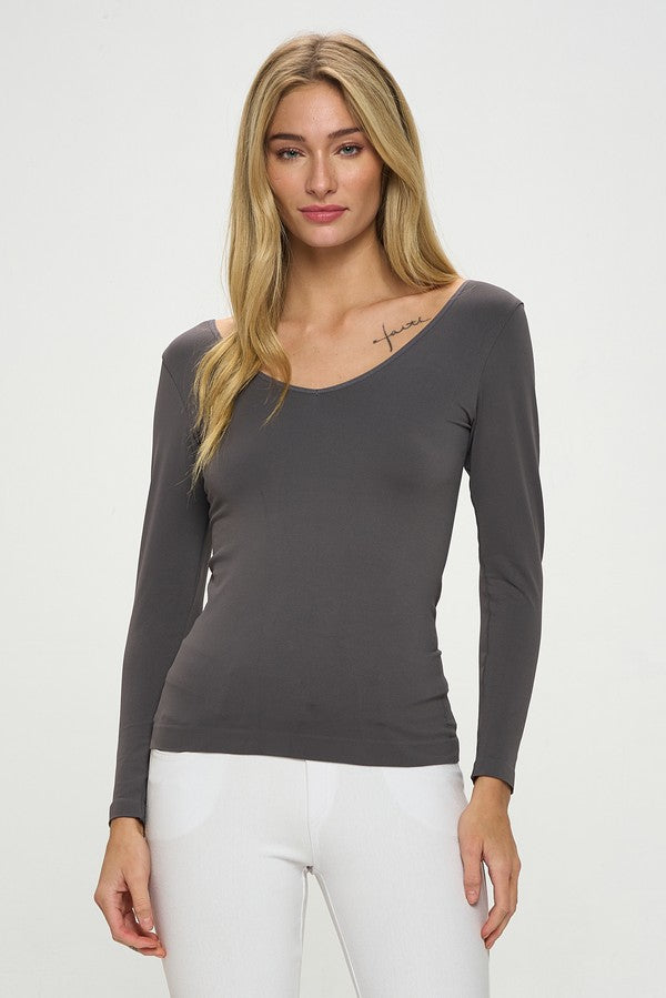 Seamless Long Sleeve Slimming Top
