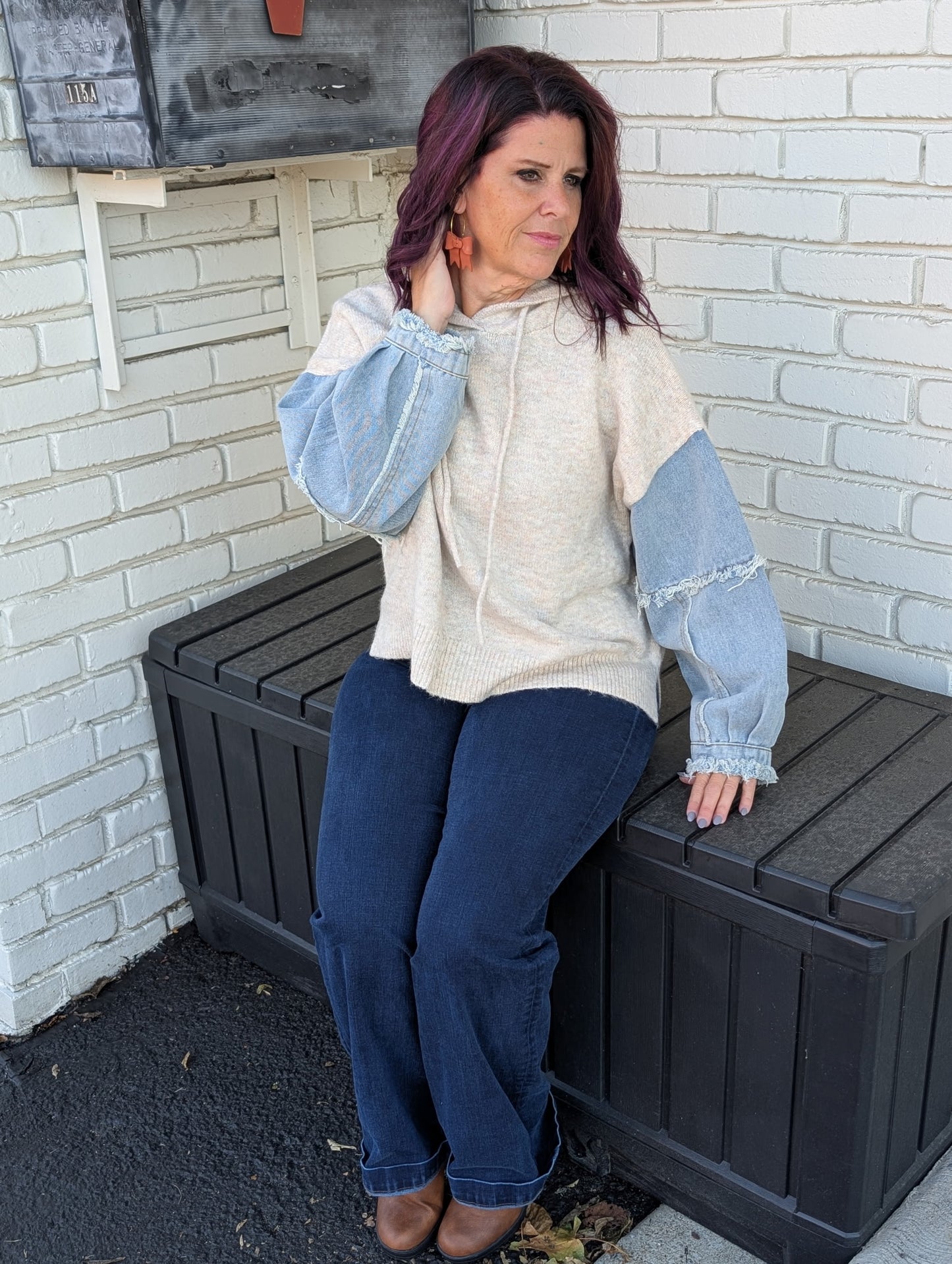 Falling For Denim Hoodie