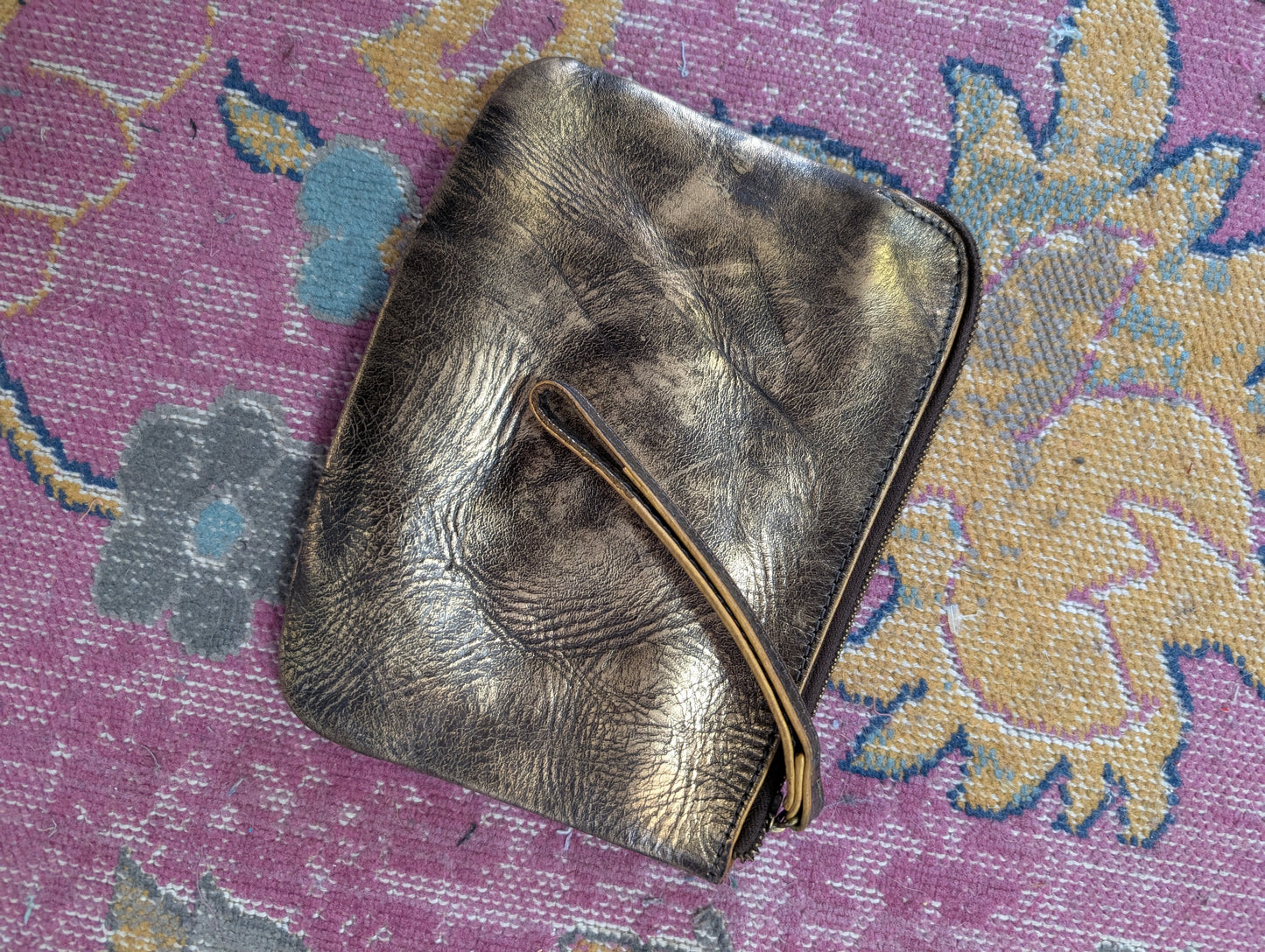 Patricia Nash embossed leather clutch $150 norm