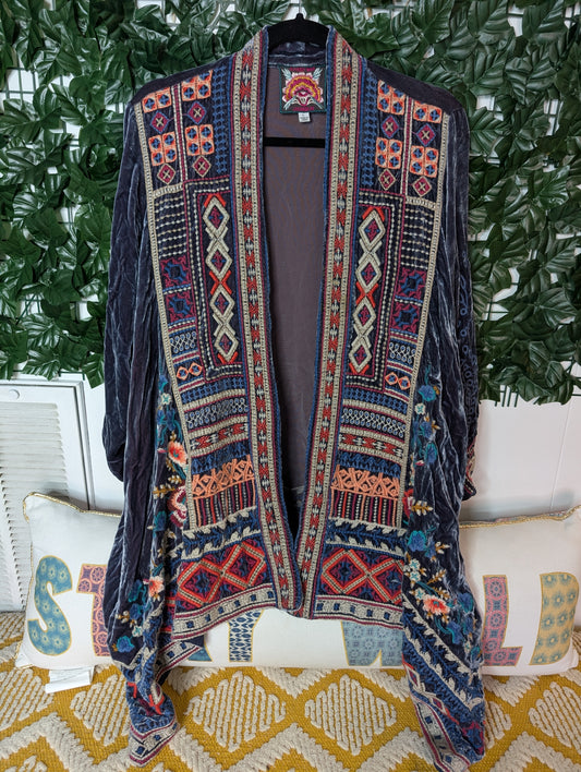 Johnny Was embroidery kimono retails over $350